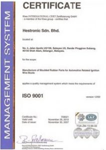 ISO cert for hestronic